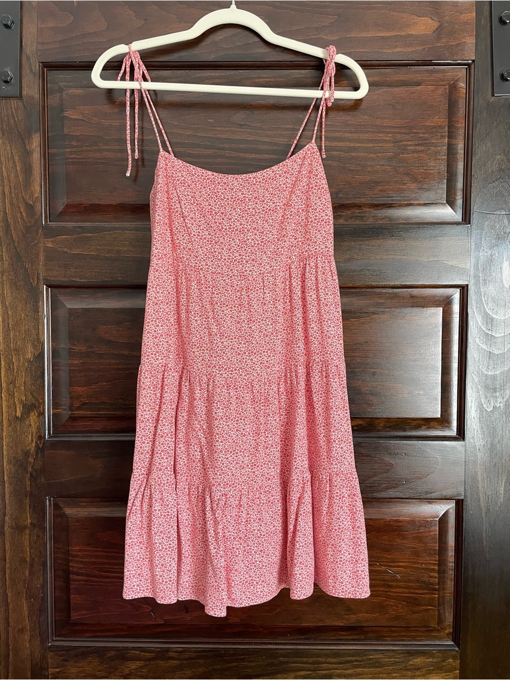 Abercrombie & Fitch Red Floral Mini Dress With Pockets